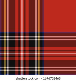 Seamless vector multicolor tartan pattern. Plaid background. Classic fashion wool pattern. For fabric, textile, wrapping, cover etc.