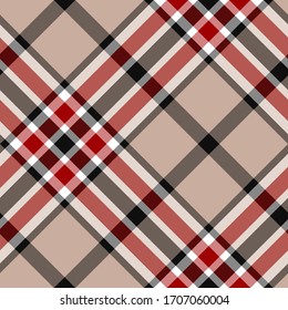 Seamless vector multicolor tartan pattern. Plaid background. Classic fashion wool pattern. For fabric, textile, wrapping, cover etc.