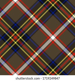 Seamless vector multicolor tartan pattern. Plaid stylish background. For design, fabric, textile, wrapping, cover etc.