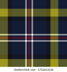 Seamless vector multicolor tartan pattern. Plaid background. For design, fabric, textile, wrapping, cover etc.