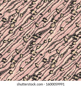 Seamless vector multicolor zebra leopard fur pattern. Stylish wild leopard zebra print. Animal print background for fabric, textile, cover, wrapping etc. 10 eps design.