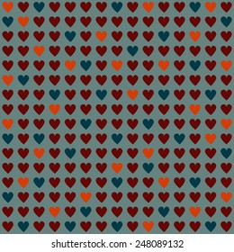 seamless vector multicolored hearts background