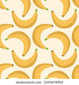 Seamless vector natural pattern of bananas