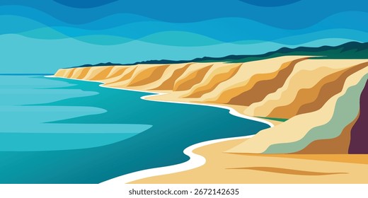 Seamless vector nature background wallpaper