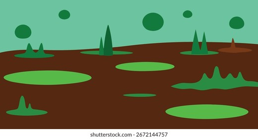 Seamless vector nature background wallpaper