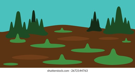Fondo de pantalla de fondo de la naturaleza del Vector inconsútil