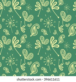 Seamless vector nature pattern background