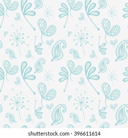 Seamless vector nature pattern background
