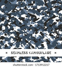 Patrón de camuflaje de la marina vectorial sin soldadura