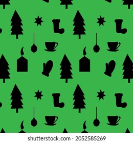 Seamless vector new year pattern. Print for adult and children's clothing, textiles, wrapping paper, stationery.