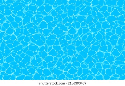 Seamless vector ocean pattern with caustic ripple on water. Top view swimming pool illustration