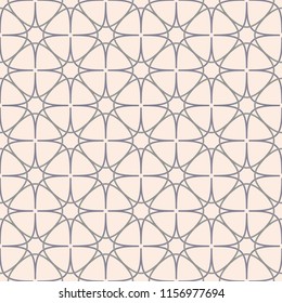 Seamless vector oriental arabic mosaic pattern/ Beige soft colored ornamental decorative background