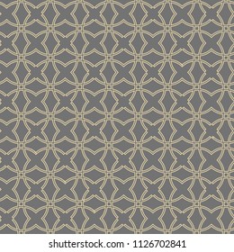 Seamless vector ornament in arabian style. Geometric abstract golden background. Pattern for wallpapers and backgrounds