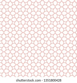 Seamless vector ornament in arabian style. Geometric abstract background. Pink pattern for wallpapers and backgrounds