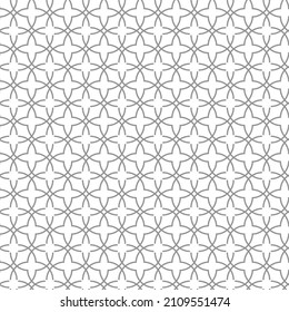 Seamless vector ornament in arabian style. Geometric abstract background. Silver Grill with pattern for wallpapers and backgrounds