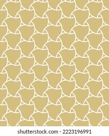 Seamless vector ornament in arabian style. Geometric abstract yellow and white background. Grill with pattern for wallpapers and backgrounds