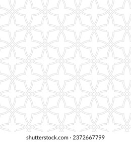 Seamless vector ornament in arabian style. Geometric abstract light background. Grill with pattern for wallpapers and backgrounds