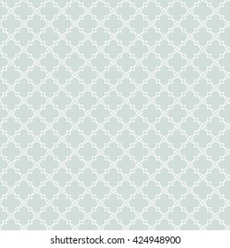 Seamless vector ornament in arabian style. Pattern for wallpapers and backgrounds. Light blue and white pattern