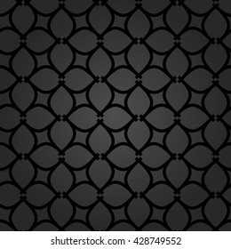 Seamless vector ornament in arabian style. Pattern for wallpapers and backgrounds. Modern dark pattern