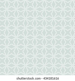 Seamless vector ornament in arabian style. Pattern for wallpapers and backgrounds. Light blue and white pattern
