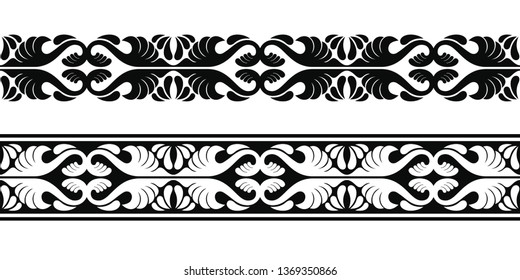 Seamless vector ornament in the Art Nouveau style based on ancient Greek elements.