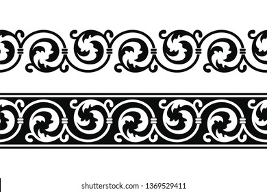 Seamless vector ornament in the Art Nouveau style based on ancient Greek elements.