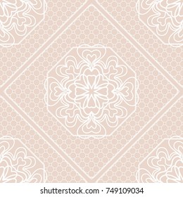 seamless vector ornament with geometric, mandala for clothes