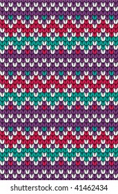 Seamless vector ornament for knitting