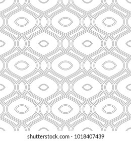 Seamless vector ornament. Modern background. Geometric modern silver wavy pattern
