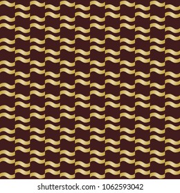 Seamless vector ornament. Modern background. Geometric brown and golden modern pattern