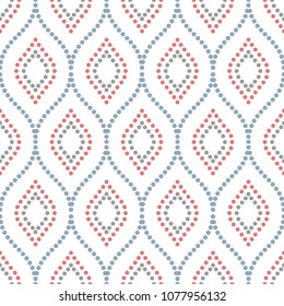 Seamless vector ornament. Modern background. Geometric modern colored dotted pattern