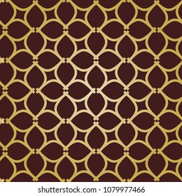 Seamless vector ornament. Modern background. Geometric modern golden pattern