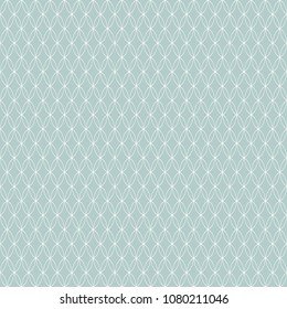 Seamless vector ornament. Modern background. Geometric circular modern light blue and white pattern