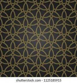 Seamless vector ornament. Modern background. Geometric modern golden pattern
