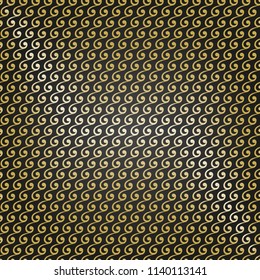Seamless vector ornament. Modern background. Geometric modern black and golden pattern