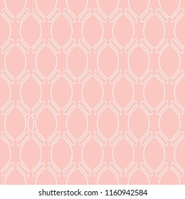 Seamless vector ornament. Modern background. Geometric modern ornament with dotted white pattern
