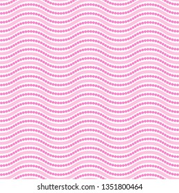Seamless vector ornament. Modern background. Geometric modern wavy pink pattern