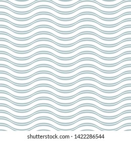 Seamless vector ornament. Modern background. Geometric modern wavy bue and white pattern