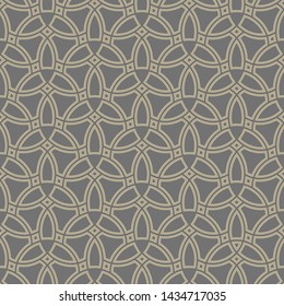 Seamless vector ornament. Modern background. Geometric modern golden pattern