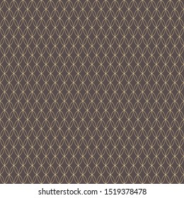 Seamless vector ornament. Modern background. Geometric modern brown and golden pattern