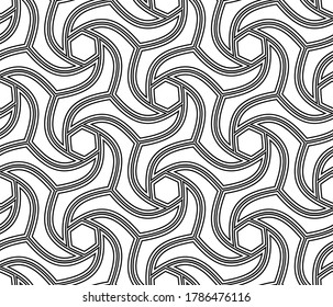 Seamless vector ornament. Modern background. Geometric modern black and white pattern