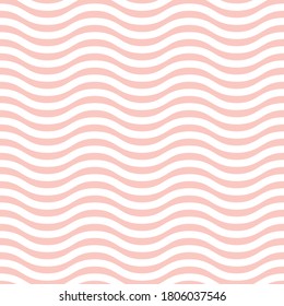 Seamless vector ornament. Modern background. Geometric modern pattern with pink and white waves