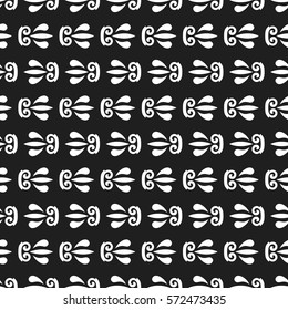 Seamless vector ornament. Modern background. Geometric pattern with repeating white elements.