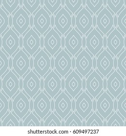 Seamless vector ornament. Modern background. Geometric modern blue and white pattern