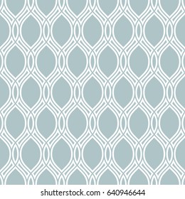 Seamless vector ornament. Modern background. Geometric modern pattern with white wavy lines