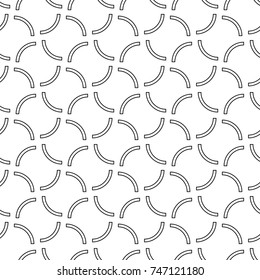 Seamless vector ornament. Modern background. Geometric modern pattern with wavy abstract shapes