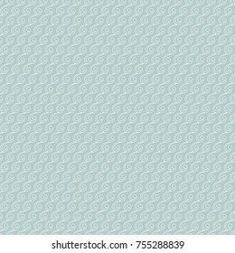 Seamless vector ornament. Modern background. Geometric modern light blue and white pattern