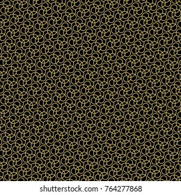 Seamless vector ornament. Modern background. Geometric modern black and golden pattern