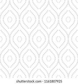 Seamless vector ornament. Modern dotted grey background. Geometric modern pattern