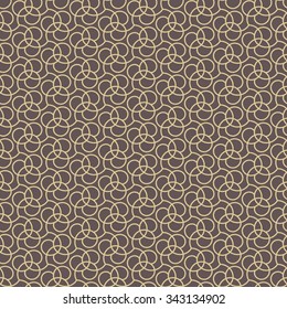 Seamless vector ornament. Modern geometric golden pattern with repeating elements